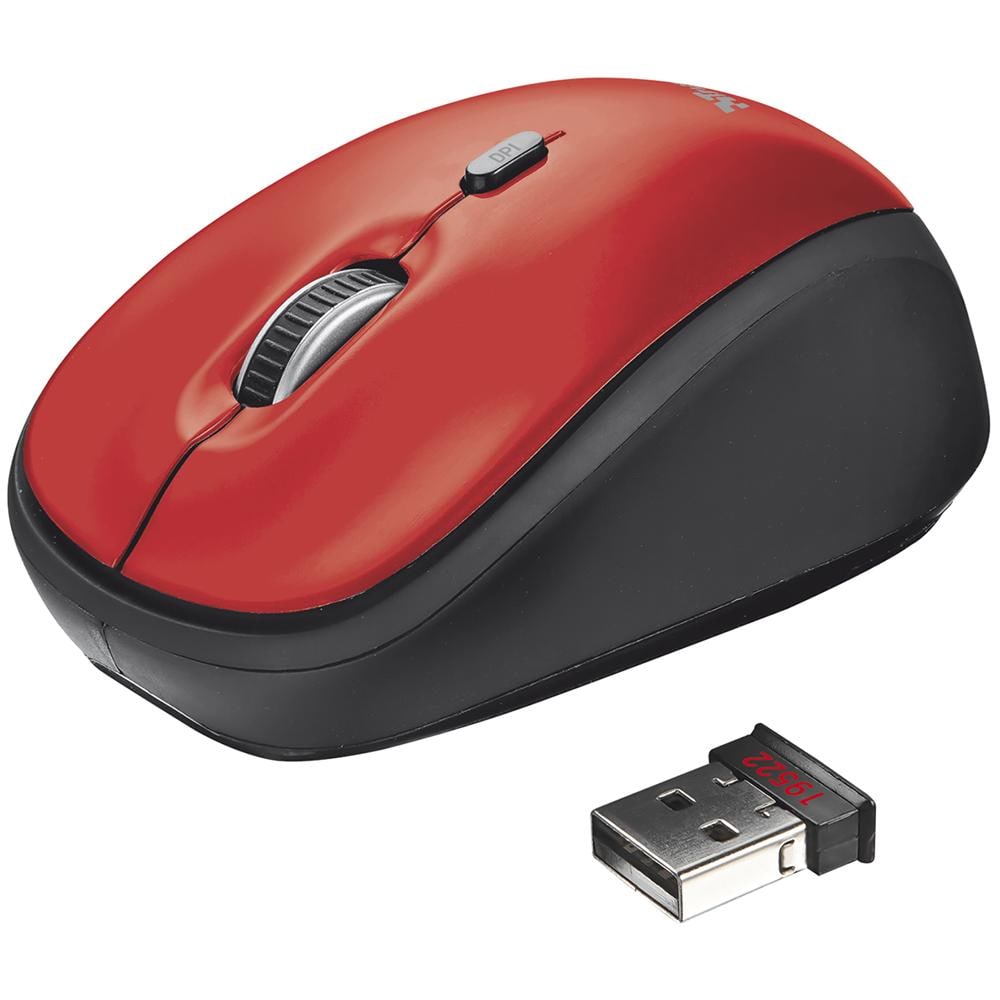 Mouse Mini Yvi Wireless Colore Rosso - Foto 1