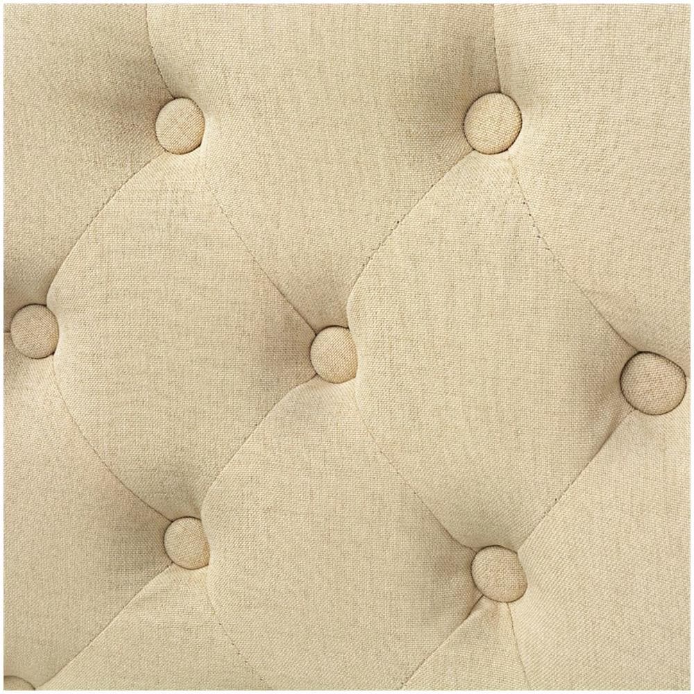 Sedie Da Pranzo In Rovere 6 Pezzi Tessuto Crema - Foto 2