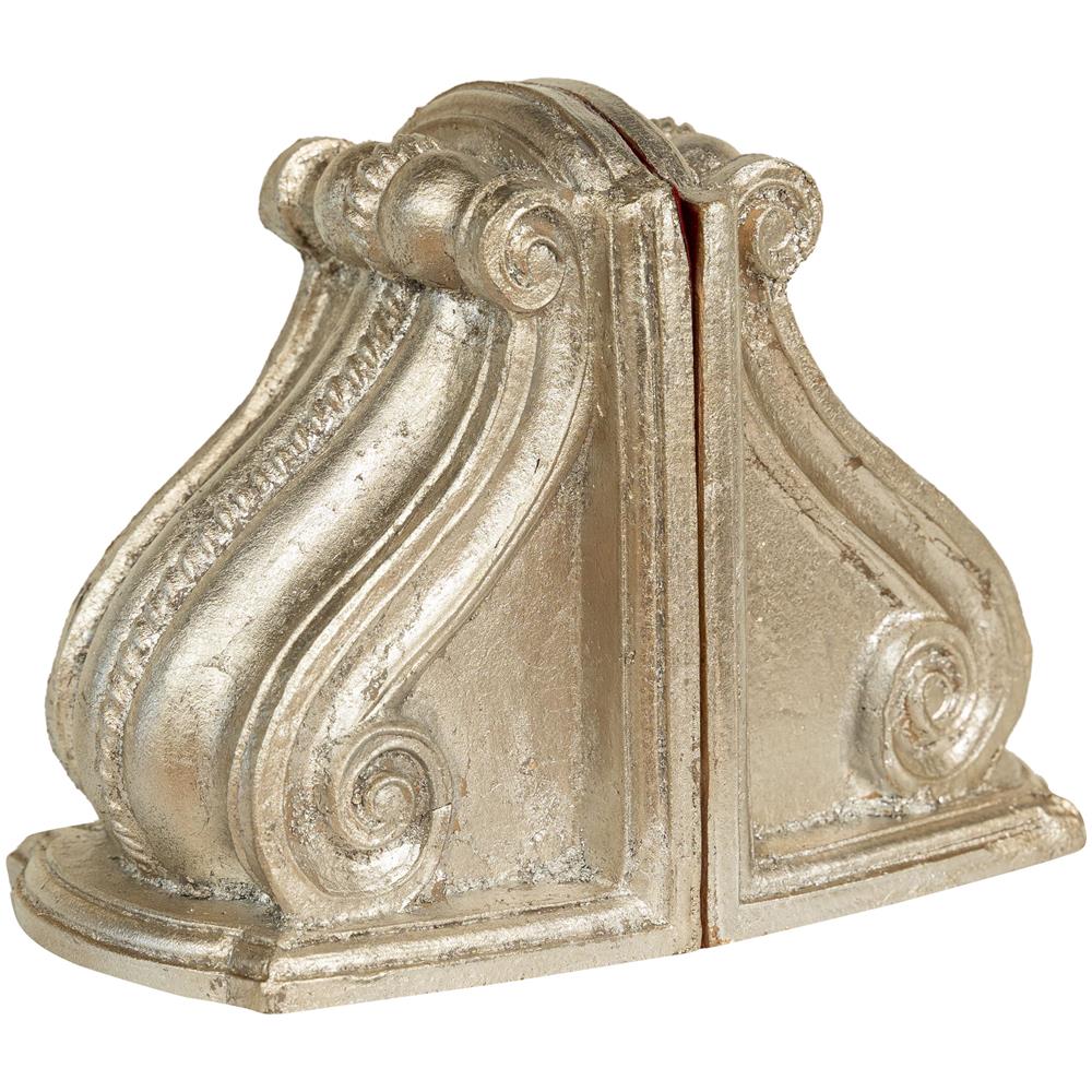 Coppia Fermalibri In Legno Finitura Argento Anticato Made In Italy - Foto 1