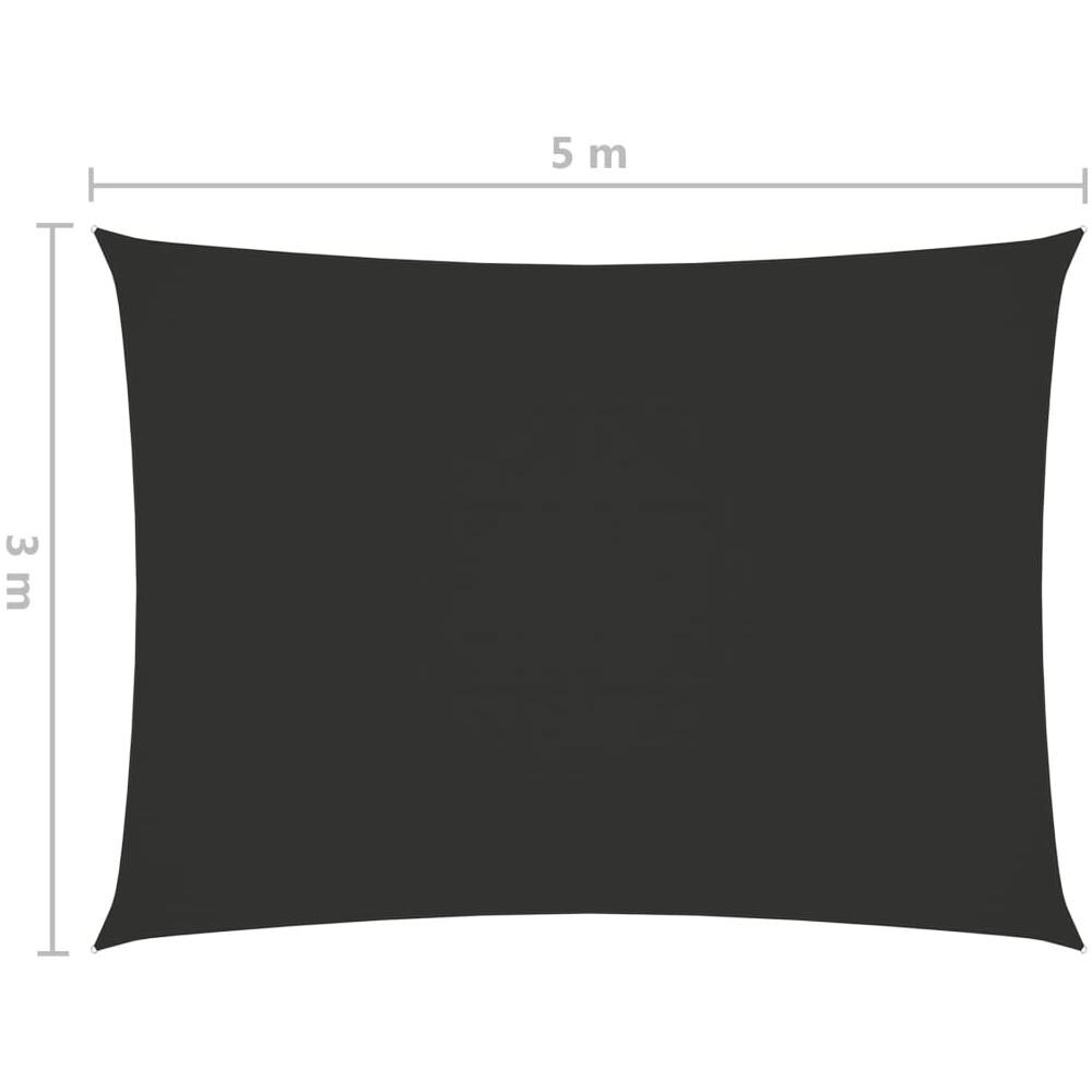 Parasole a Vela Oxford Rettangolare 3x5 m Antracite - Foto 6
