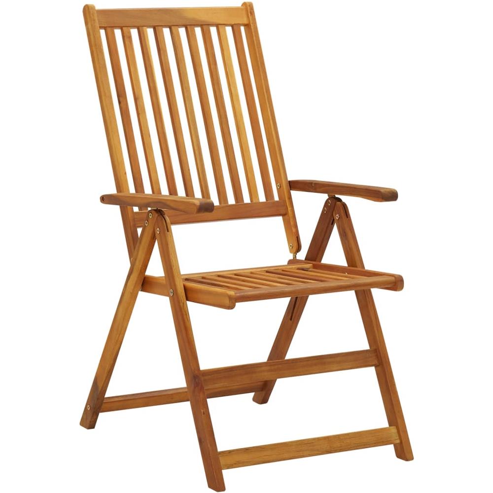 Sedie da Giardino Pieghevoli con Cuscini 8 pz Massello Acacia - Foto 2