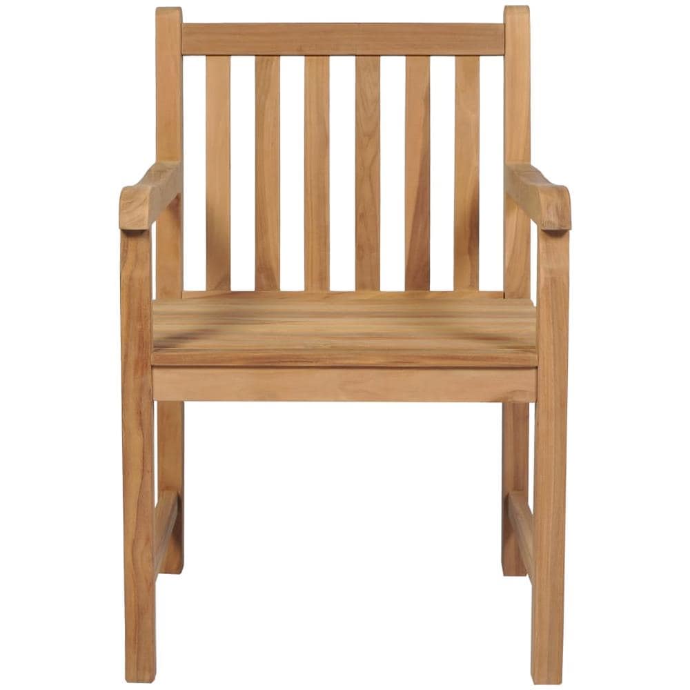 Sedie da Giardino 2 pz con Cuscini Beige Massello di Teak - Foto 2