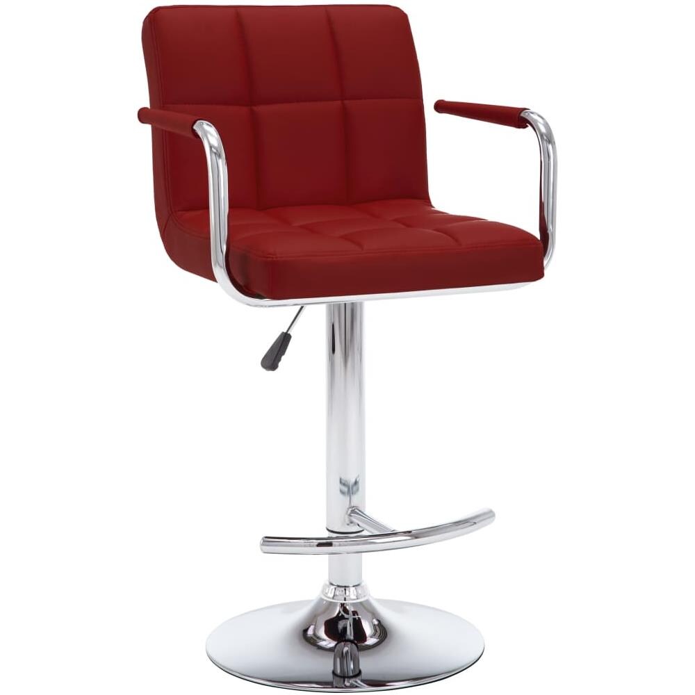 Sgabelli da Bar 2 pz Rosso Vino in Similpelle - Foto 2