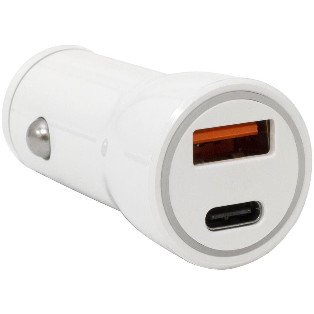 Caricatore Da Auto Universale Usb-c E Usb A 20w Bianco - Foto 2