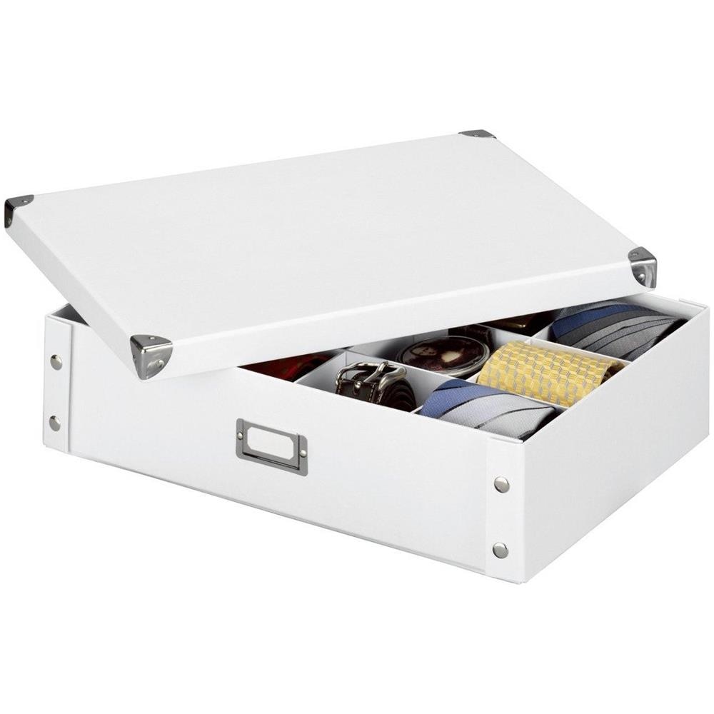 Scatola Per Cravatte E Strisce, Colore: Bianco - Foto 1