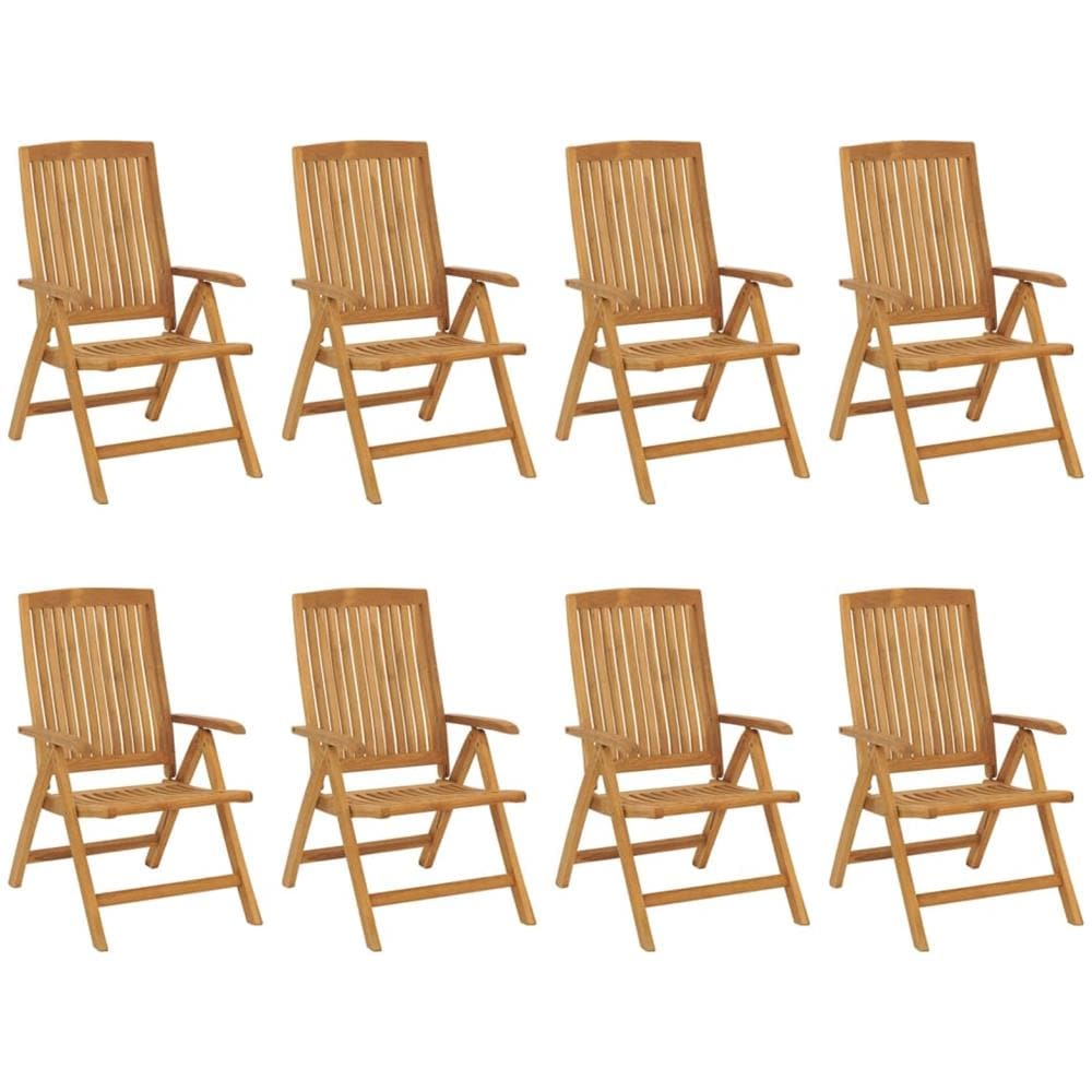 Sedie Da Giardino Reclinabili 8 Pz In Legno Massello Di Teak - Foto 1