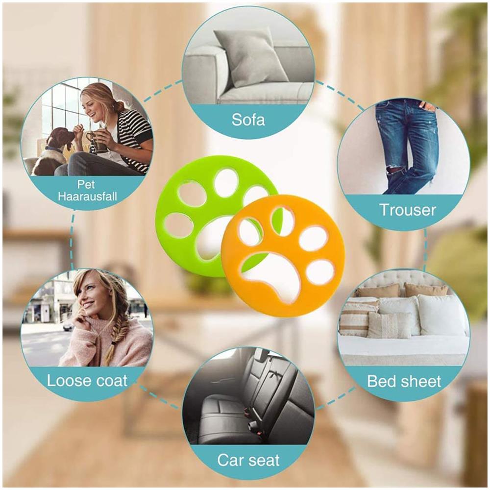 Rimuovi Pelo Per Abbigliamento - Rimuove I Peli Di Cane /gatto Verde /giallo 2-pack - Foto 2