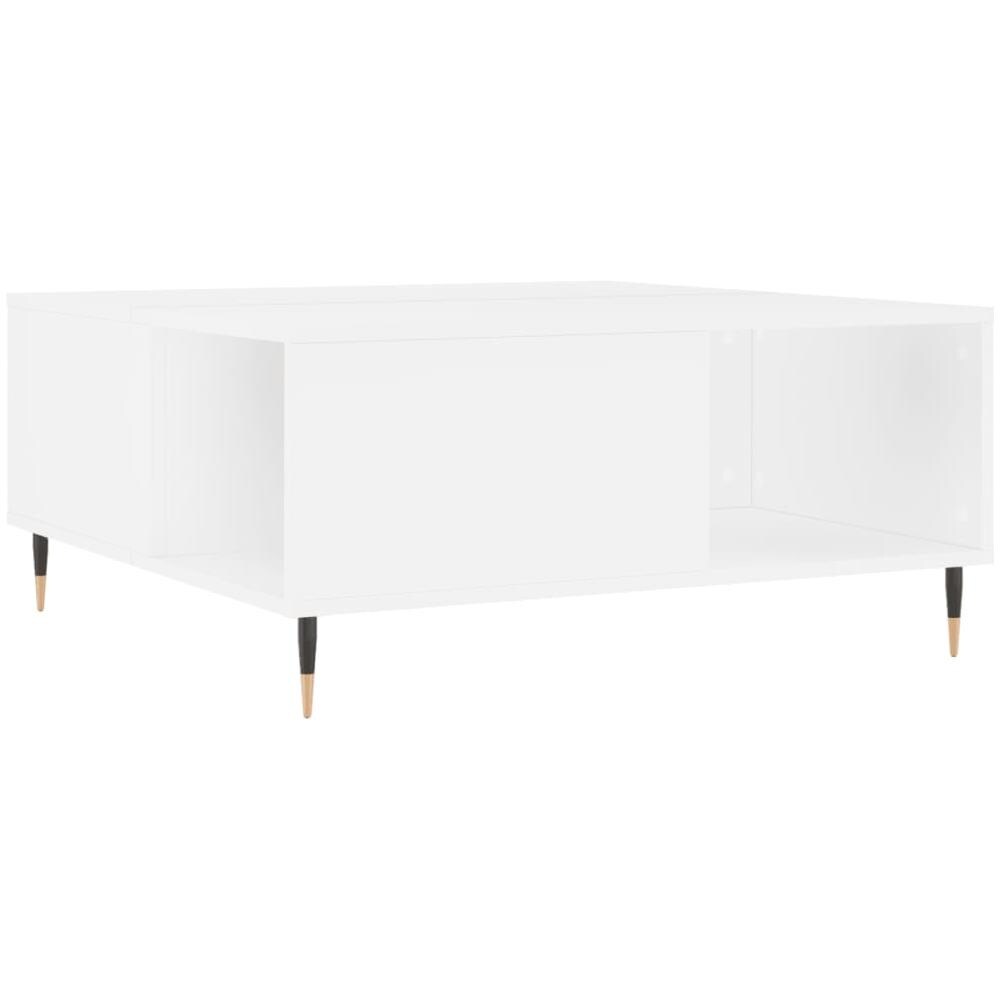 Tavolino Da Salotto Bianco 80x80x36,5 Cm In Legno Multistrato - Foto 2