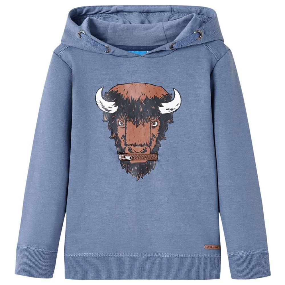 Felpa con Cappuccio per Bambini Blu Mélange 128 - Foto 1