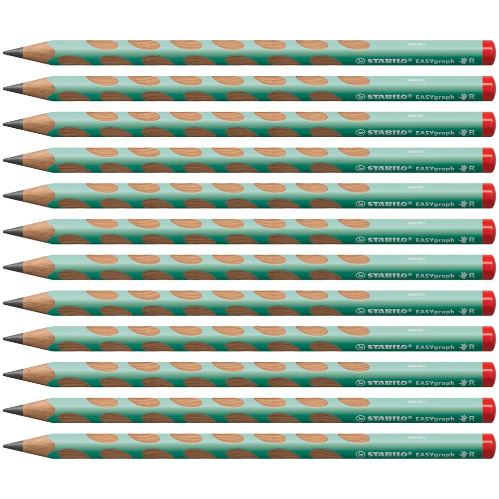 EASYgraph - Matita Ergonomica triangolare - per Destrimani - Verde Pastel - Confezione da 12 - Gradazione HB - Foto 1