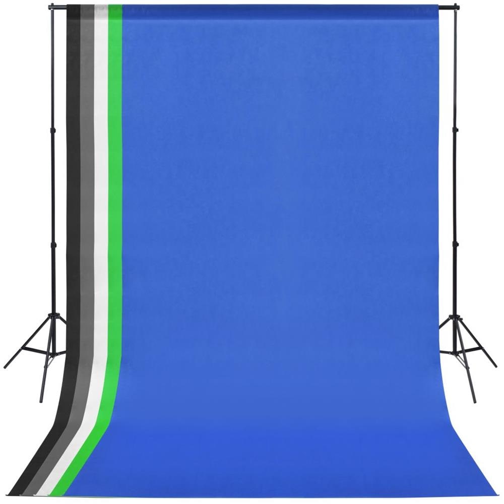 Kit Studio Fotografico 5 Sfondi Colorati & 2 Ombrelli - Foto 2