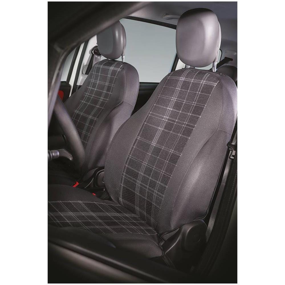 Cora 000129149 Serie Completa Coprisedili Personalizzati Fiat Panda 12 5 Posti Post. Intero Tess. Scozia Piombo - Foto 1