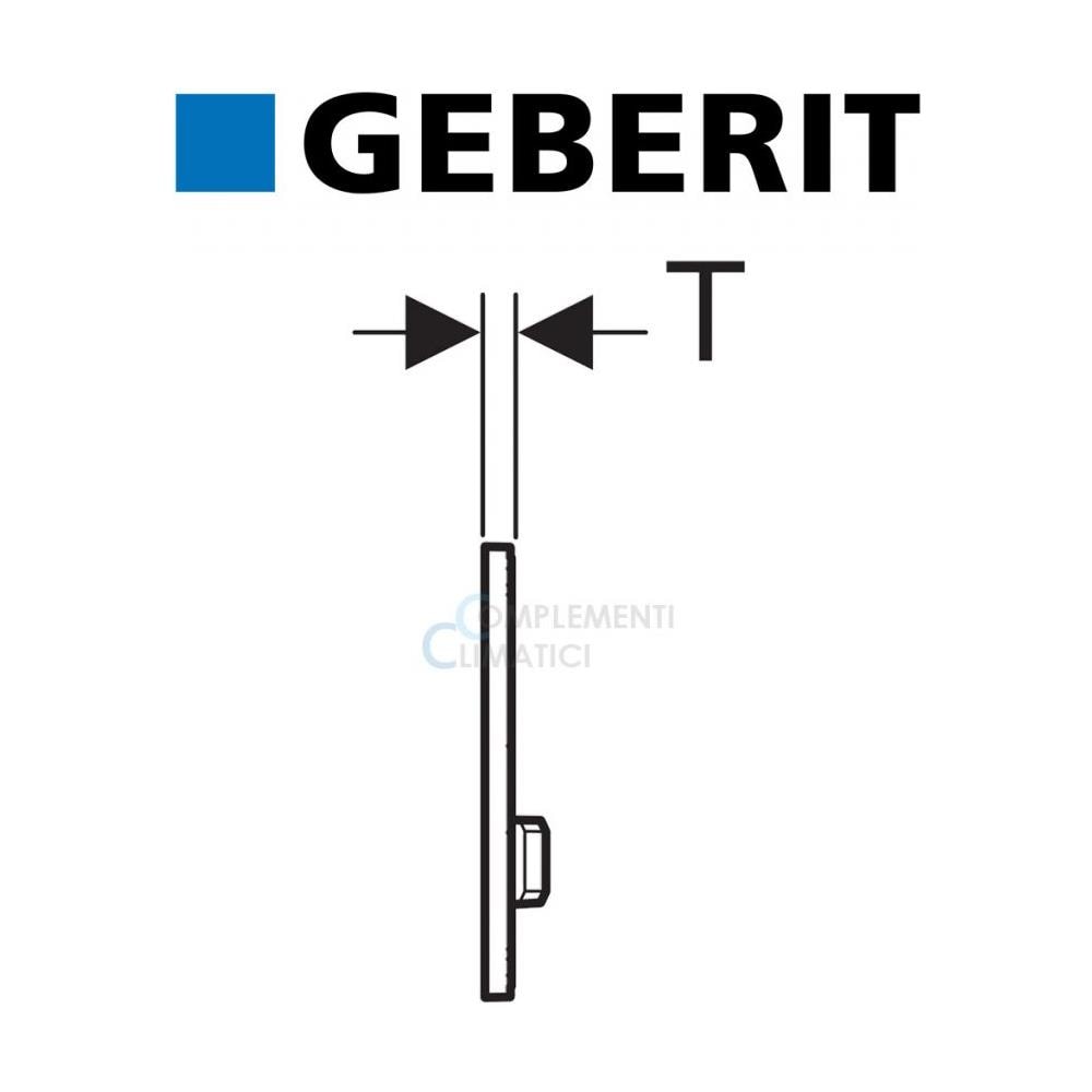 Placca Di Comando Sigma 50 Cromato A Doppio Tasto Effetto Vetro Nero Ral 9005 | 115.788. dw. 2 - Foto 2