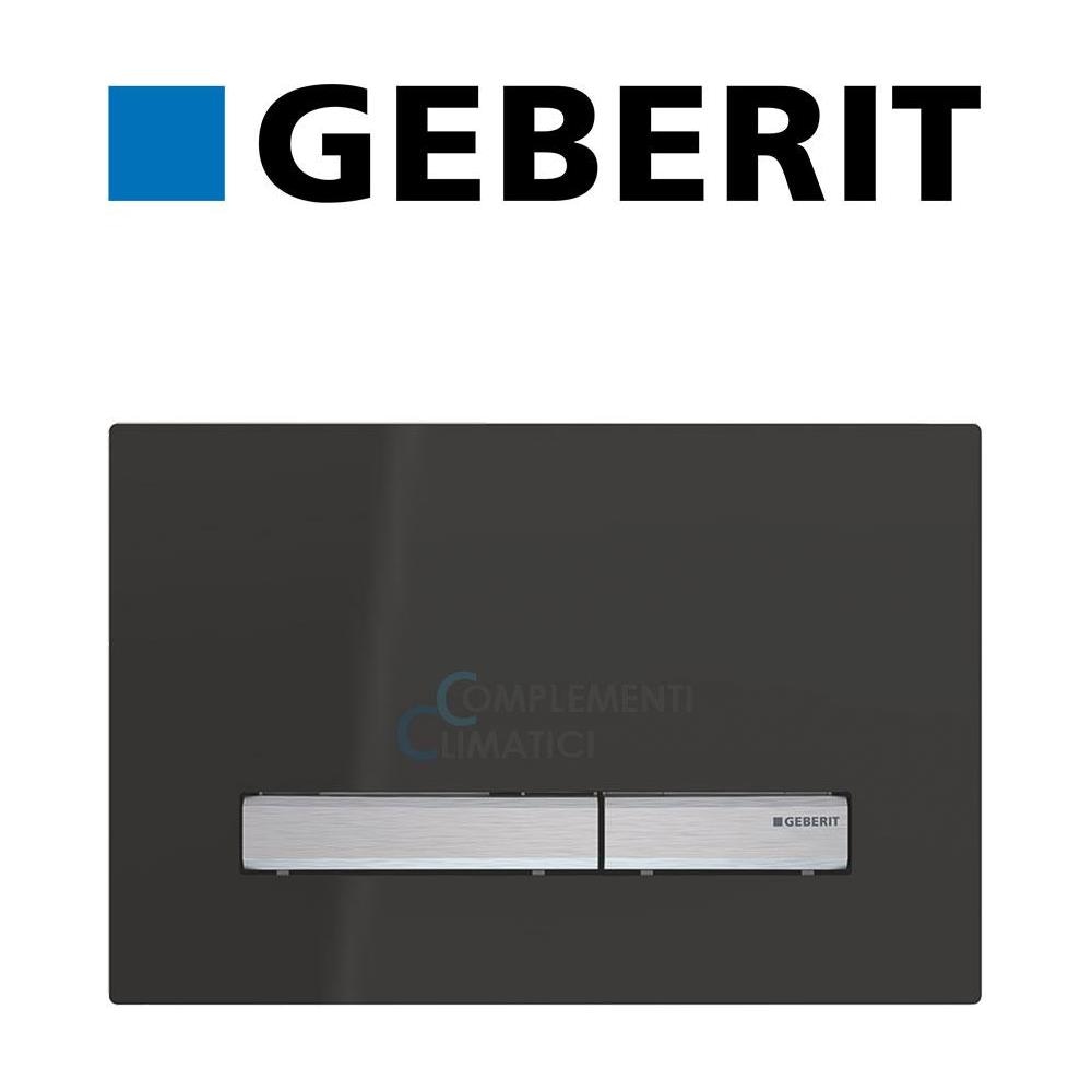 Placca Di Comando Sigma 50 Cromato A Doppio Tasto Effetto Vetro Nero Ral 9005 | 115.788. dw. 2 - Foto 1