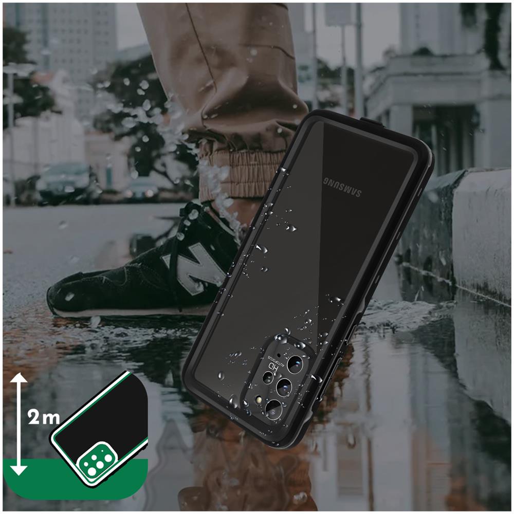 Cover Samsung Galaxy S20 Plus Bimateria Waterproof 2m Con Vetrino Nero - Foto 2