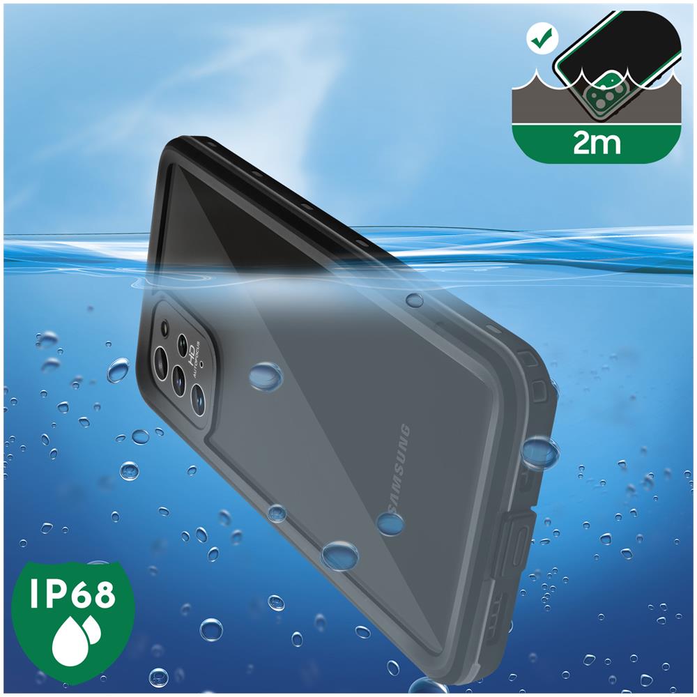 Cover Samsung Galaxy S20 Plus Bimateria Waterproof 2m Con Vetrino Nero - Foto 5
