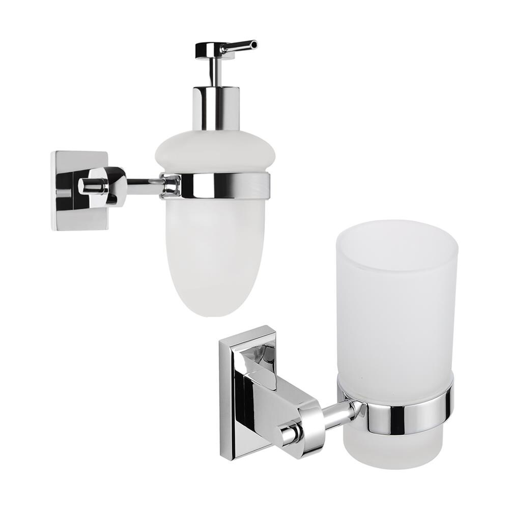 Kingston Brass BAK911248BB Water Onyx 3-Piece 18-Inch Towel Bar Bathroom Accessory Set in Brushed Brass