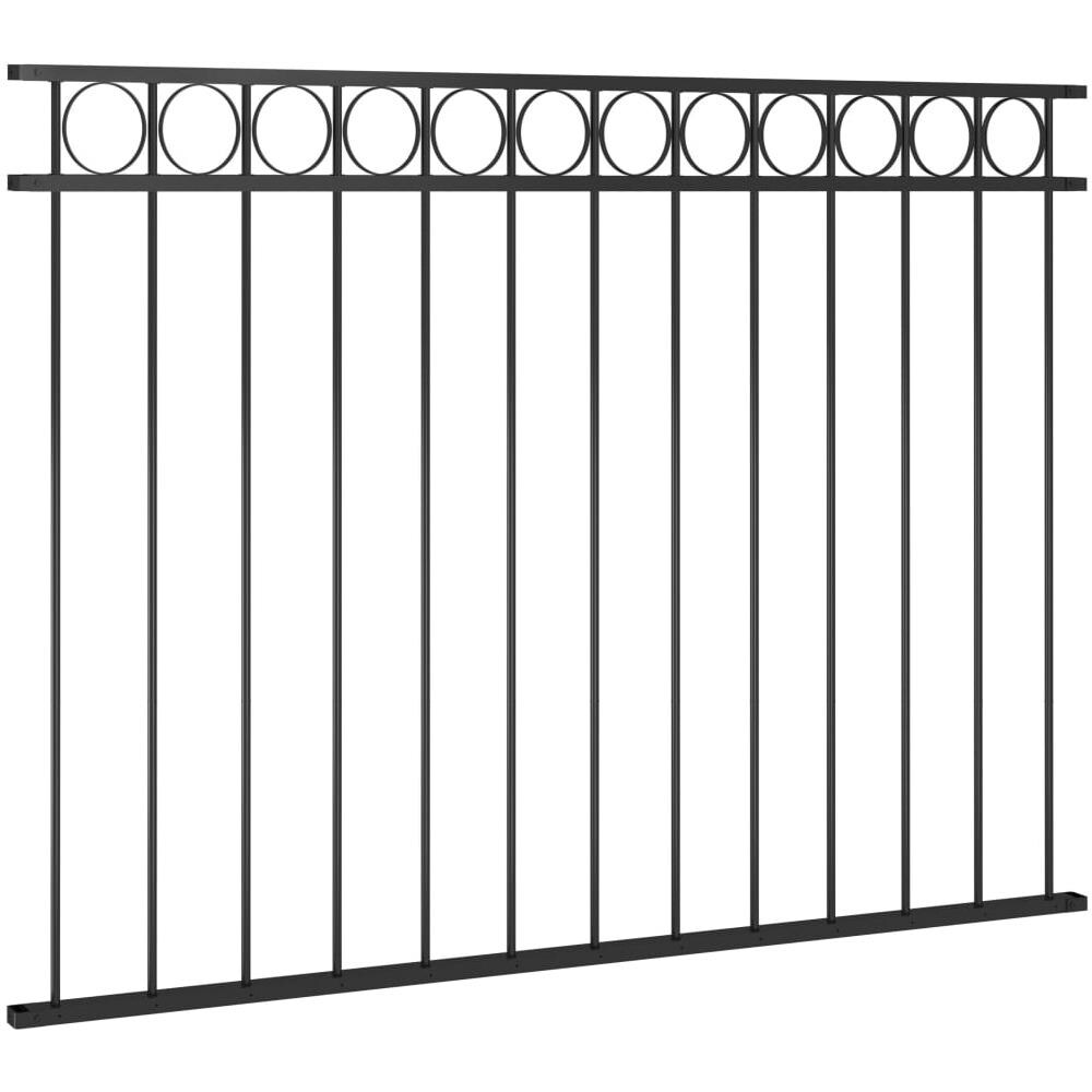 Pannello Di Recinzione In Acciaio 1,7x1,2 M Nero - Foto 2