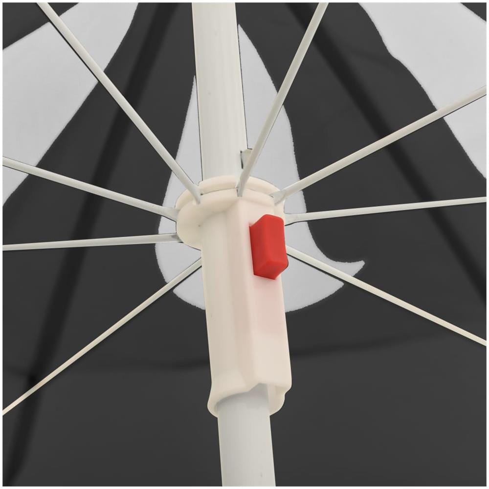 Ombrellone da Esterni con Palo in Acciaio 180 cm Antracite - Foto 3