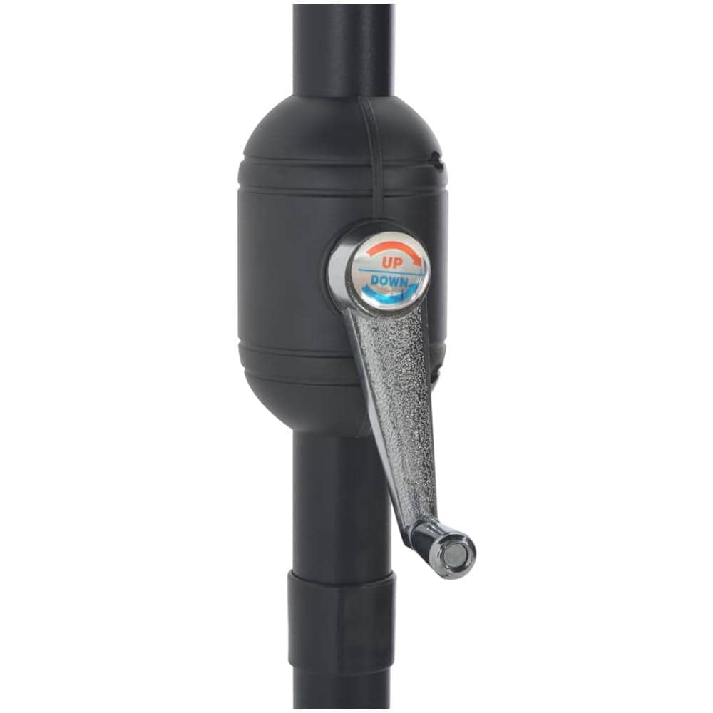 Ombrellone Balcone Palo in Alluminio Nero 300x150x253cm a Metà - Foto 7