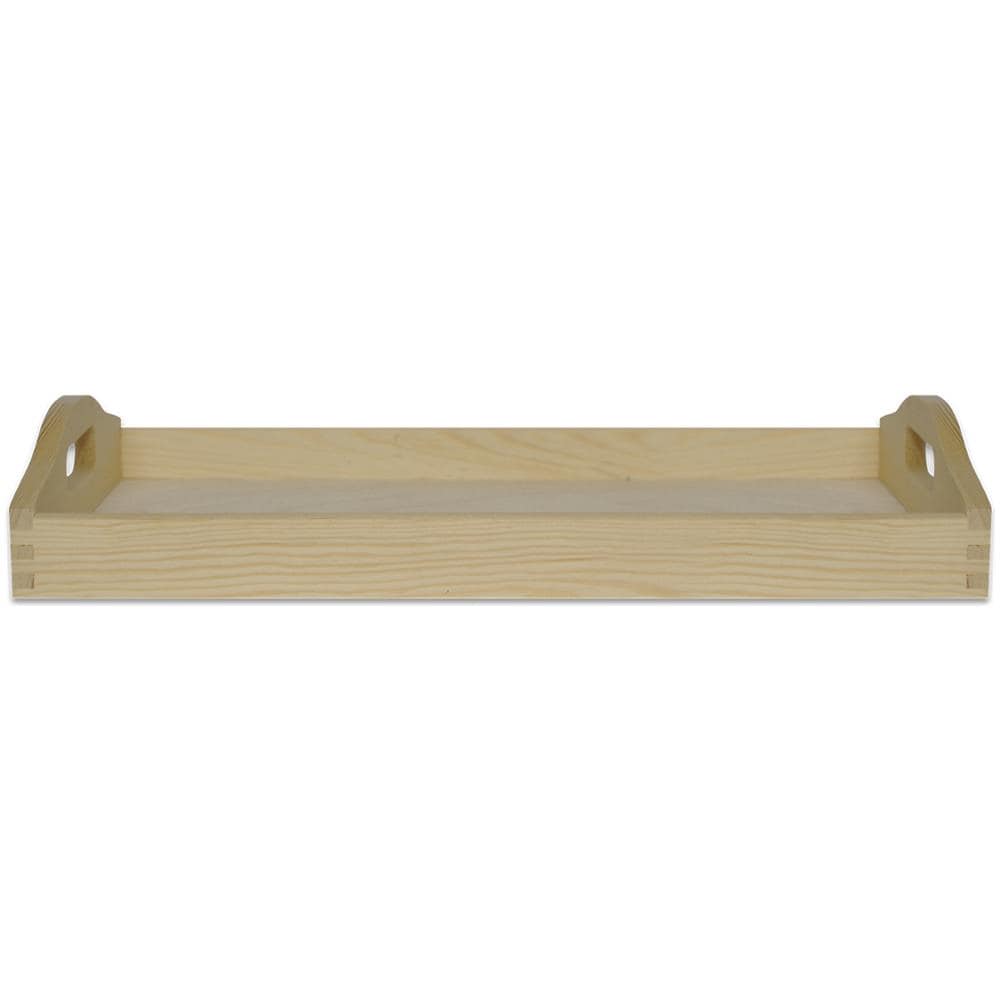 Piccolo Vassoio Legno Con Maniglie | 30 X 20 X 6,3 Cm | Per Servire Cibo, Colazione, Caffè E Dolci | Perfetto Per Decorare La Cucina, Soggiorno E Sala Da Pranzo | Decoupage - Foto 2