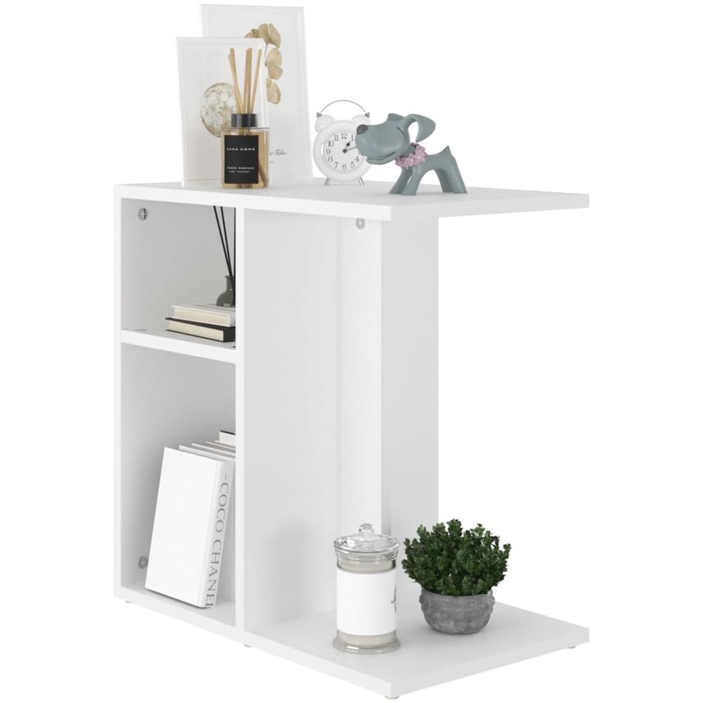 Tavolino Bianco 50x30x50 cm in Legno Multistrato - Foto 3