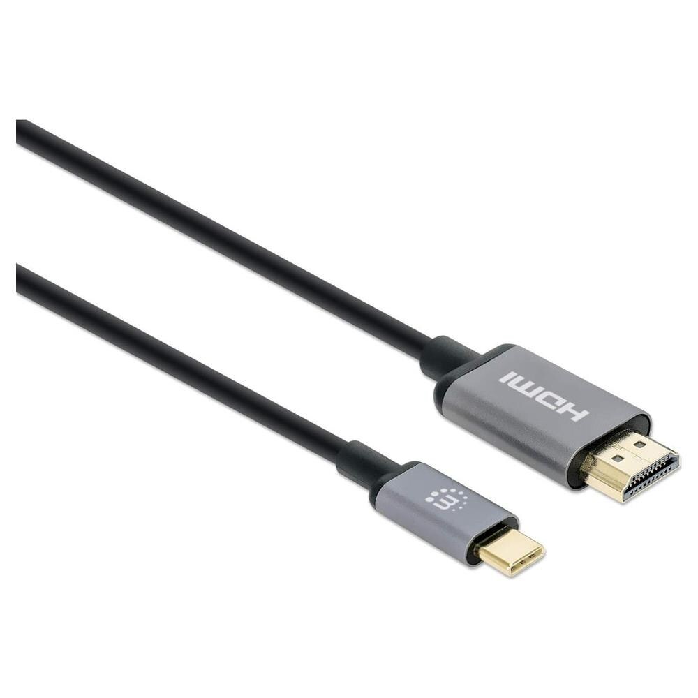 153591 cavo e adattatore video 1 m HDMI tipo A (Standard) USB tipo-C Nero, Grigio - Foto 2