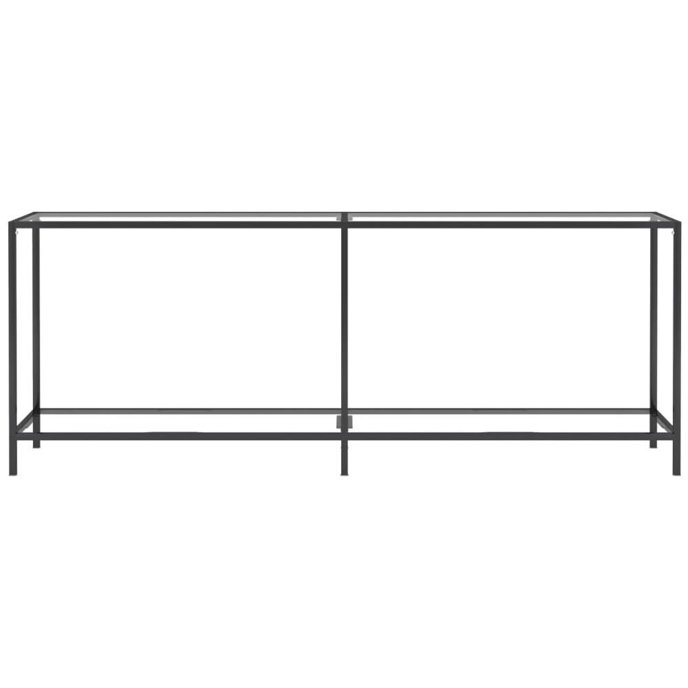 Tavolo Consolle Trasparente 200x35x75,5 Cm In Vetro Temperato - Foto 3