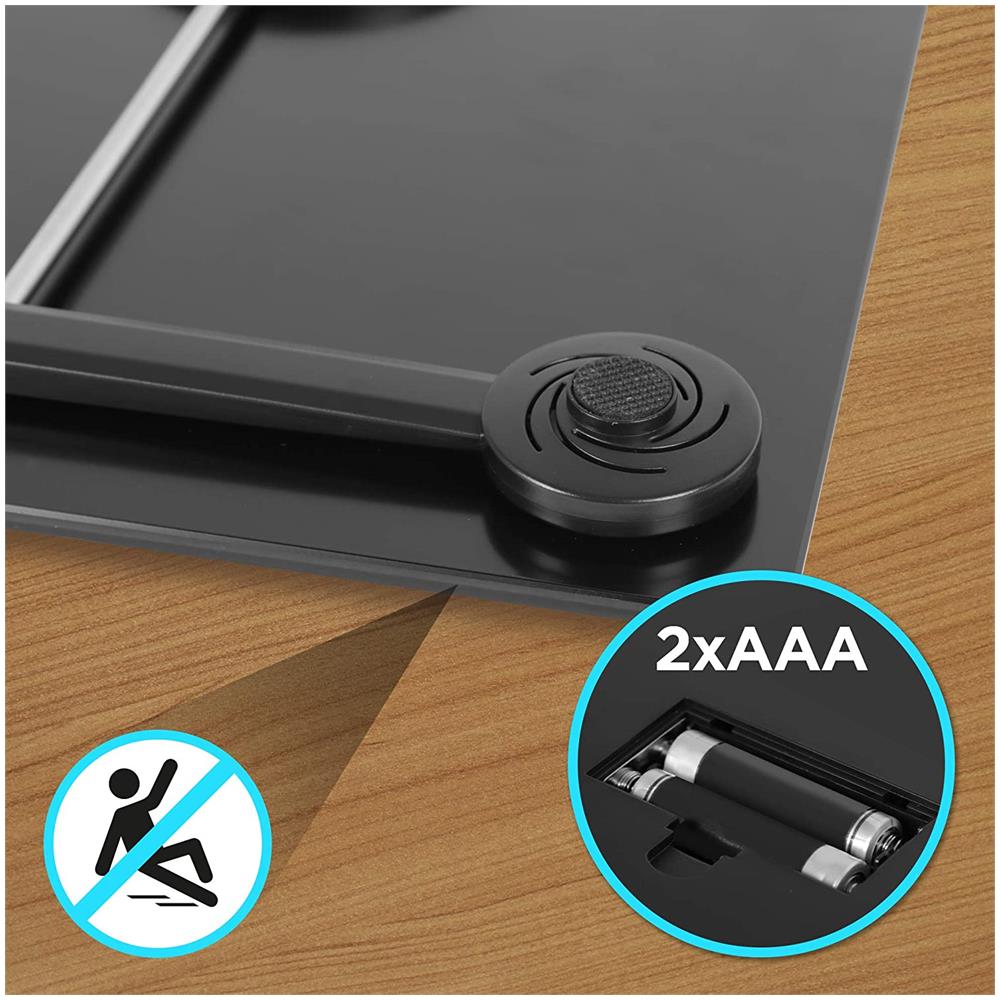 capacità Fino a 180 kg Bilancia ad Alta precisione con Tecnologia Step-on Schermo Grande retroilluminato Duronic BS103 Bilancia pesapersone Digitale Design in Acciaio Inossidabile 