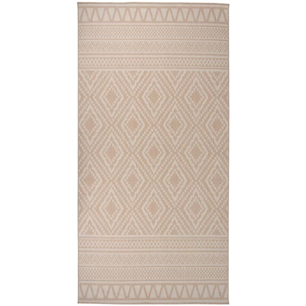 Tappeto Da Esterni A Tessitura Piatta 100x200cm Strisce Marroni - Foto 1