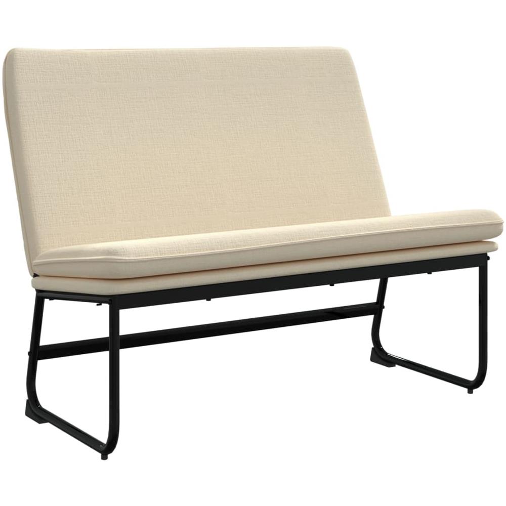 Panca Crema 100x75x76 Cm In Tessuto - Foto 2