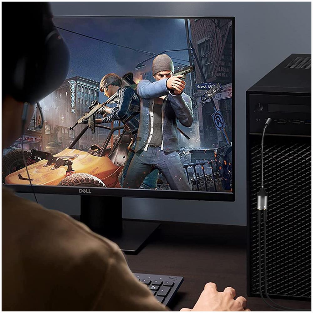 Adattatore Audio Jack 3,5 Mm A 2 Jack 3,5 Mm Femmina Linq Per Cuffie E Microfono - Foto 2