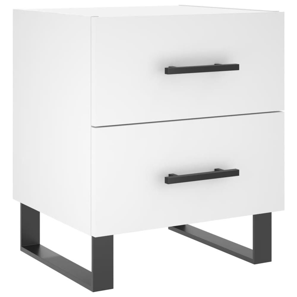 Comodino Bianco 40x35x47,5 Cm In Legno Multistrato - Foto 1