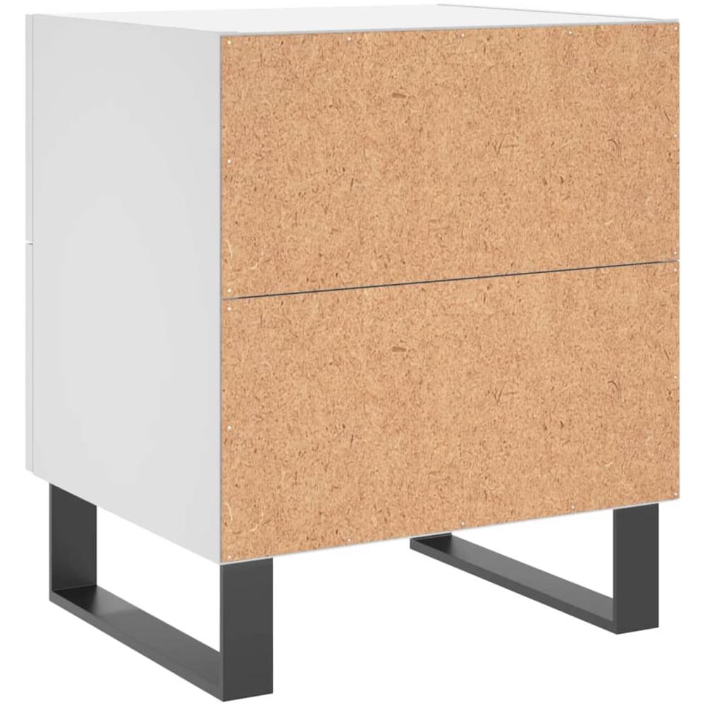 Comodino Bianco 40x35x47,5 Cm In Legno Multistrato - Foto 7