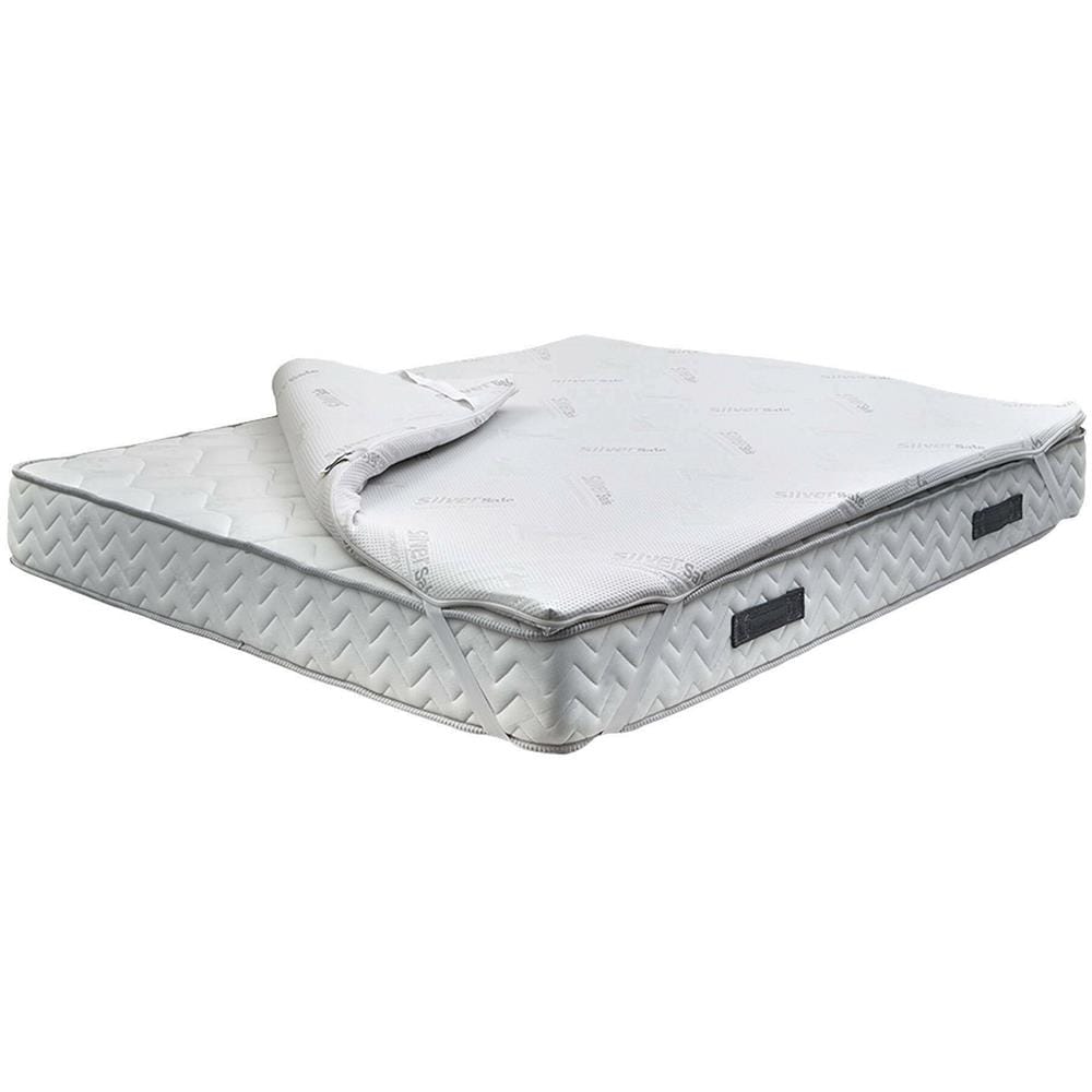 Topper Piazza E Mezza Perseo, Sovra Materasso Per Migliorare La Postura, Topper Memory Foam, Topper Anallergico E Traspirante, 100% Made In Italy, 120x190xh5 Cm - Foto 1