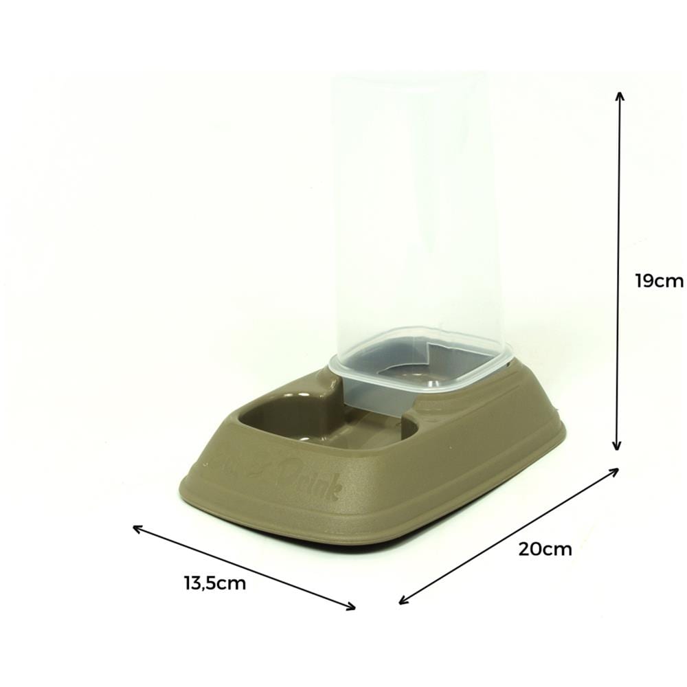 Dispenser Cibo Acqua 0,7L Per Animali Modello 700083 Colore Beige - Foto 4