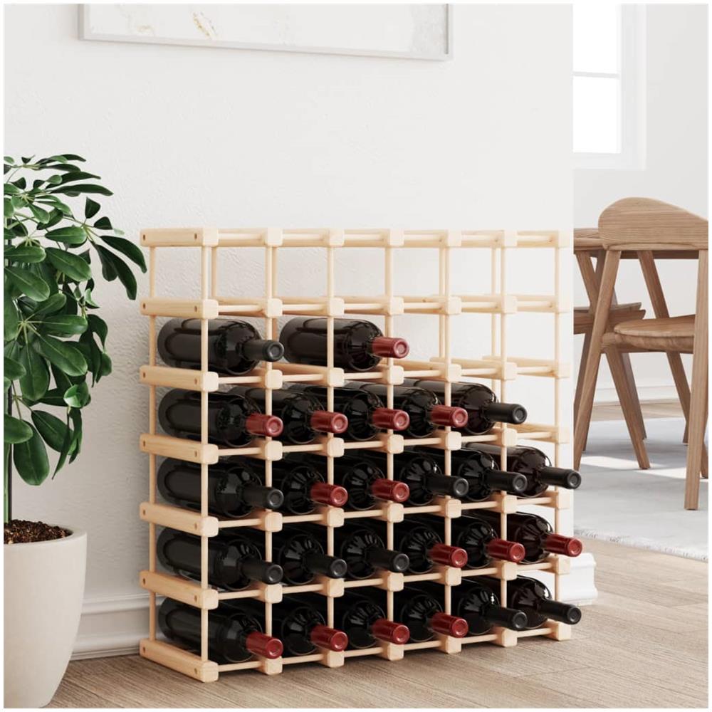 Portabottiglie Vino 42 Bottiglie 68,5x23x68,5 Cm Massello Pino - Foto 1