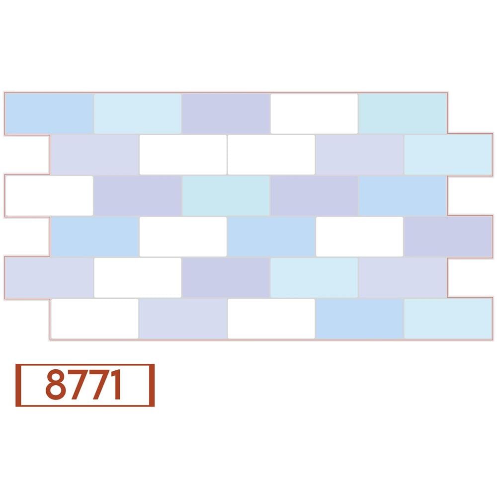 Pannelli 3d Rivestimento A Parete In Pvc Effetto Pietra, Mosaico, Legno Realistici E Isolanti. - 8771 (mis. 964x484mm) - Foto 1