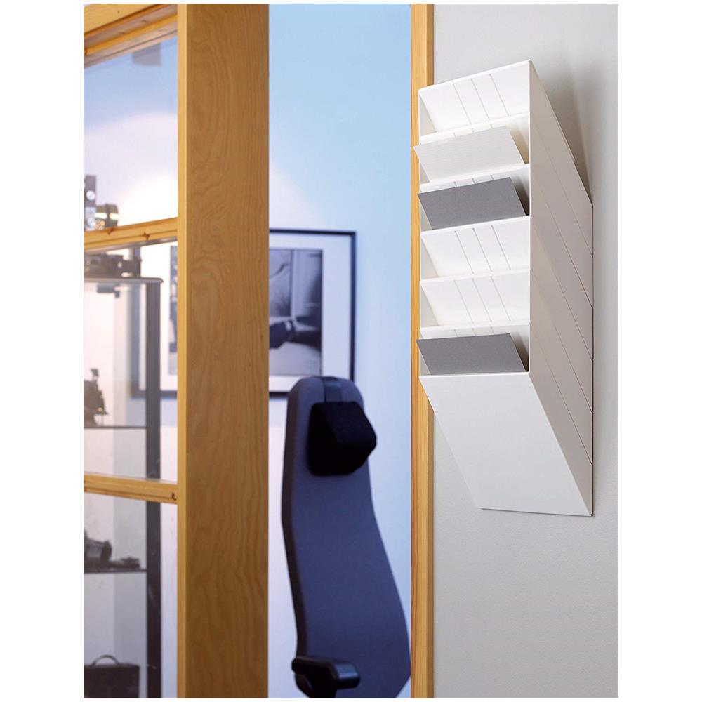 Flexiboxx 6 A4 Orizzontale Espositore Da Parete 6 Bianco - Foto 3