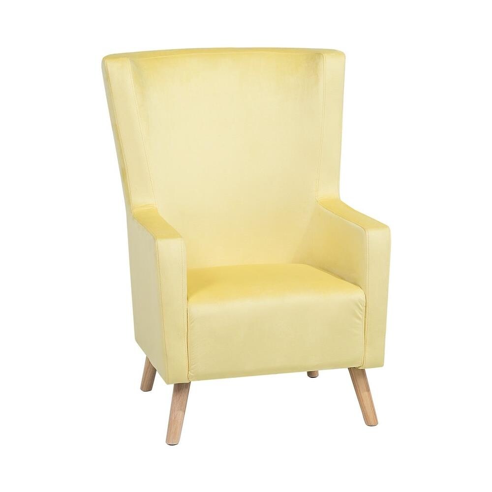 Poltrona In Tessuto Vellutato Giallo Oneida - Foto 1