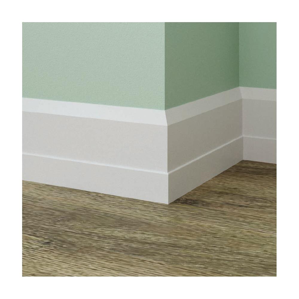 100ml Battiscopa Legno Massello Alto Mod. Rinascimentale 140x15 Laccato Bianco - Foto 1