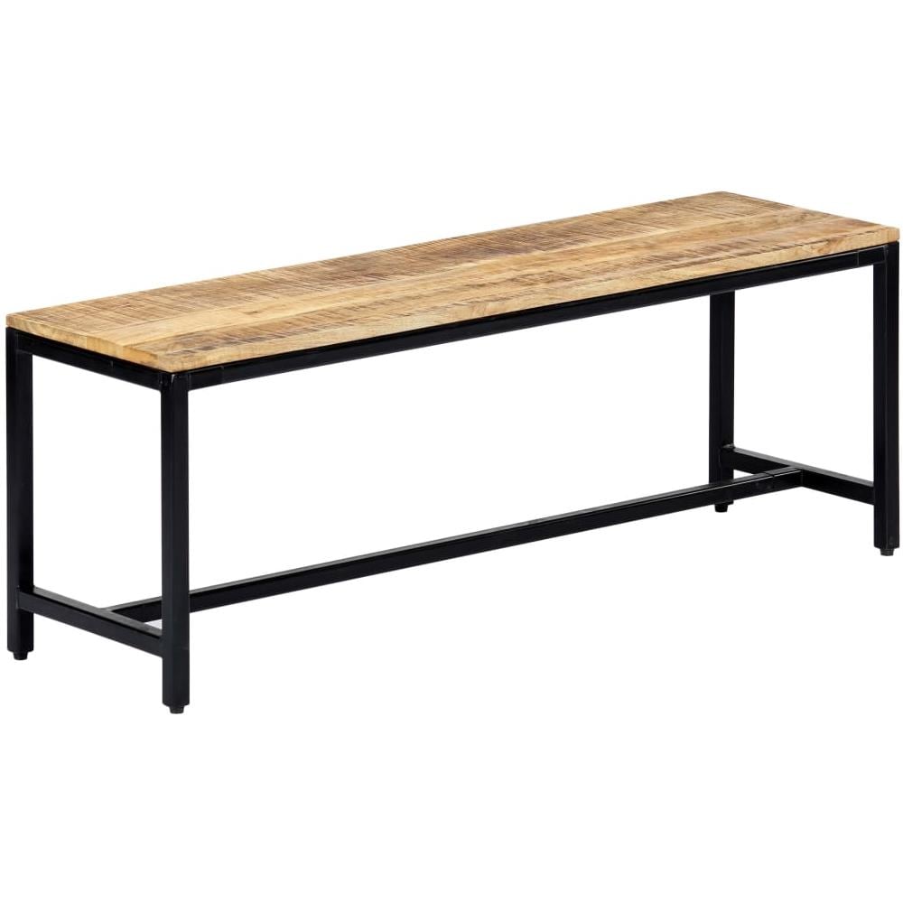 Panca Da Pranzo 120 Cm In Legno Massello Di Mango Grezzo - Foto 1