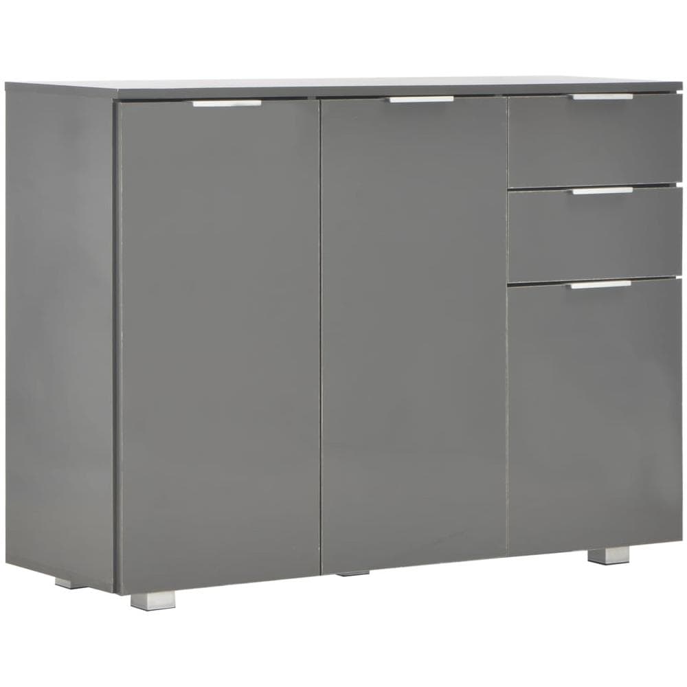 Credenza Grigio Lucido 107x35x80,5 cm - Foto 2