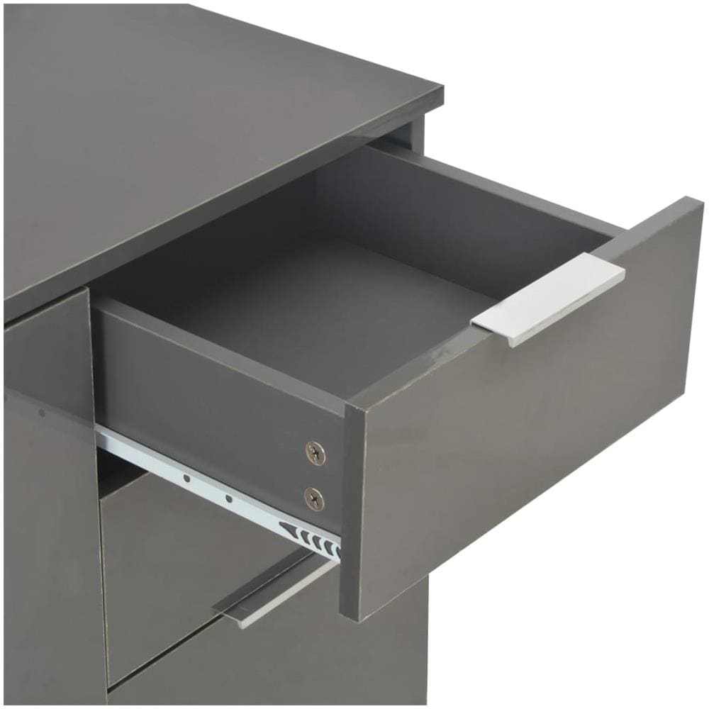 Credenza Grigio Lucido 107x35x80,5 cm - Foto 11