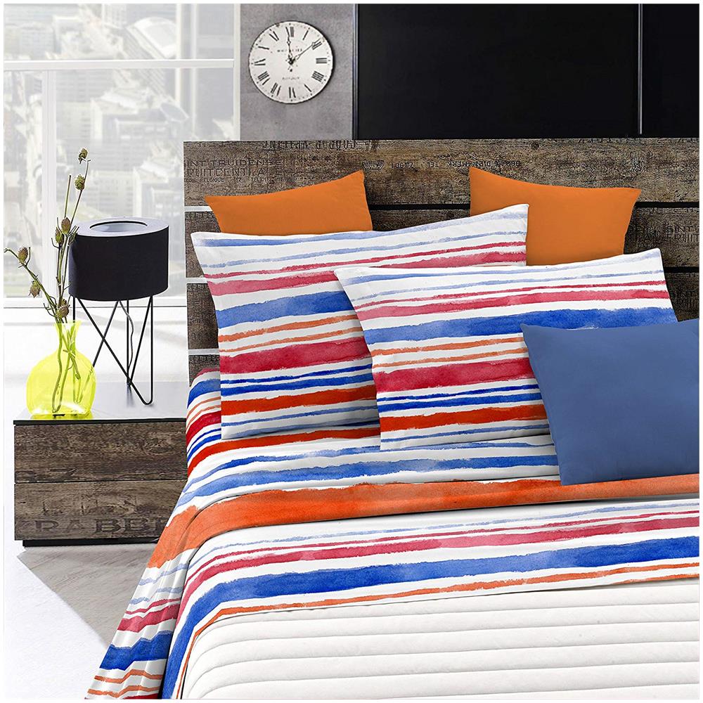 Fantasy Completo Letto, Microfibra, Strisce, A Una Piazza E Mezza - Foto 1