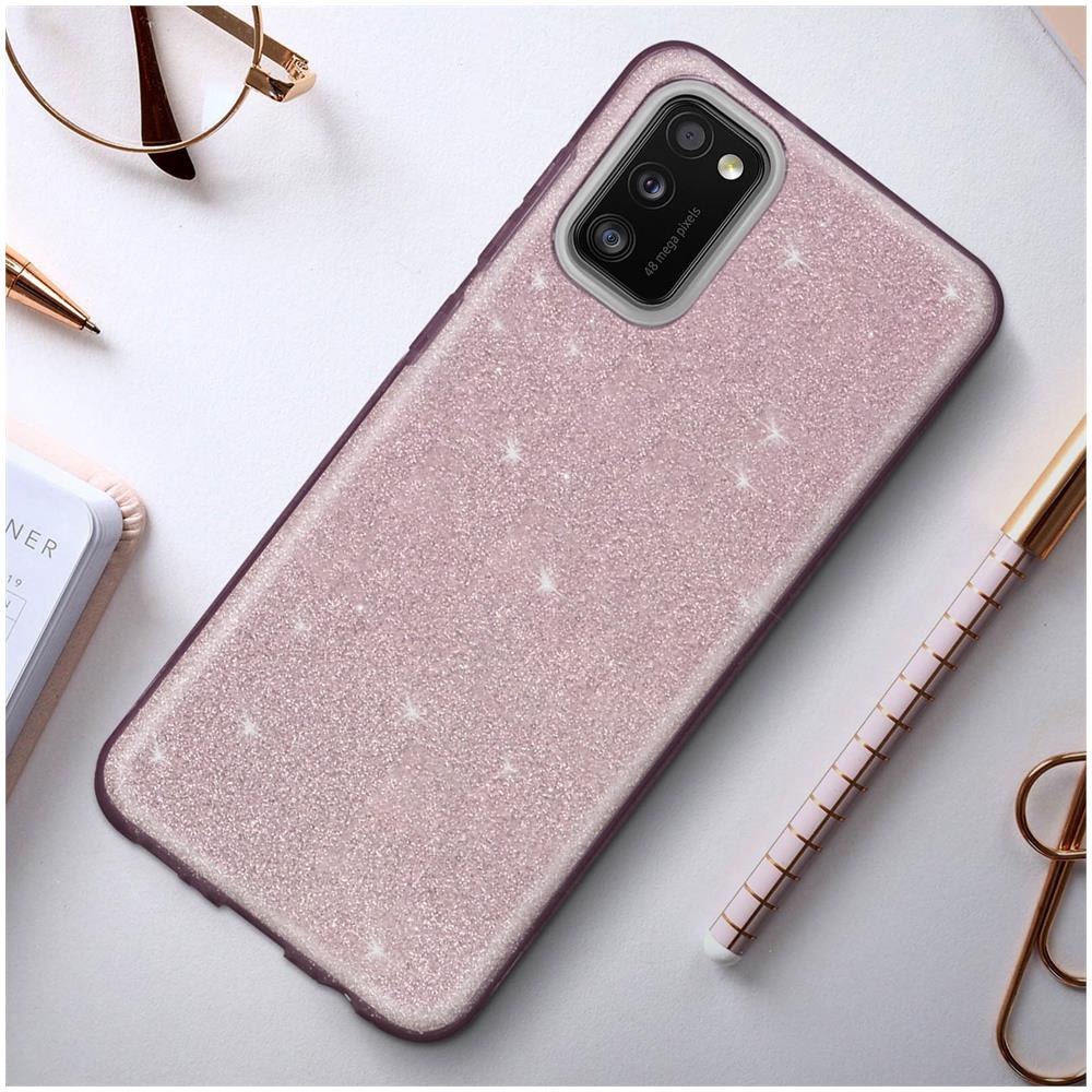 Cover Samsung Galaxy A41 Semi-rigida Con Paillette Amovibili Rosa - Foto 2