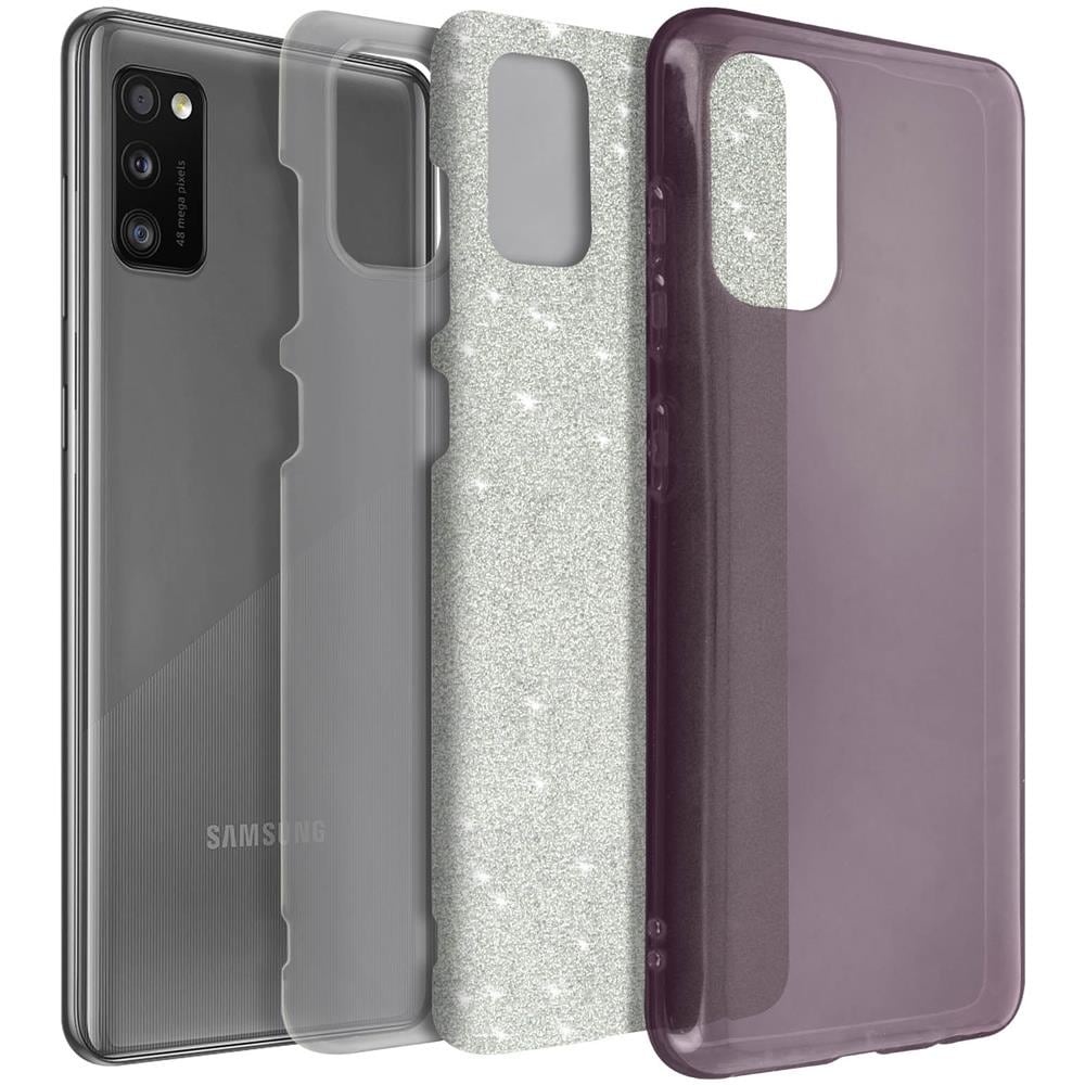Cover Samsung Galaxy A41 Semi-rigida Con Paillette Amovibili Rosa - Foto 1