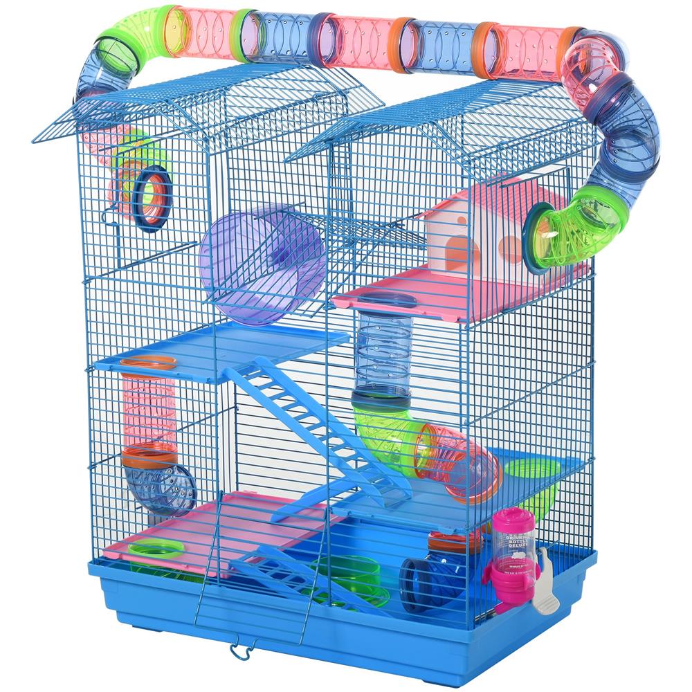 Gabbia Per Criceti E Roditori Con Tubi Colorati E Accessori Inclusi - Foto 1