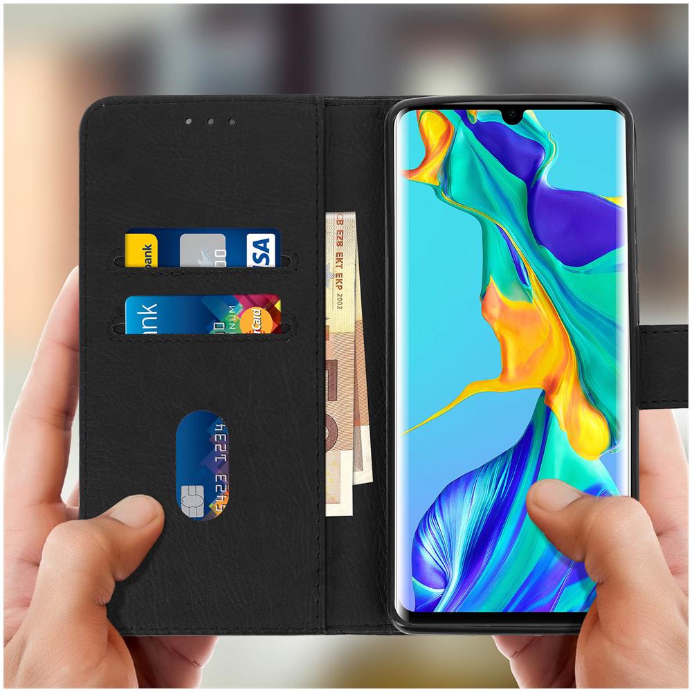 Custodia Huawei P30 Pro Portacarte Funzione Supporto Cover Silicone - Nero - Foto 5