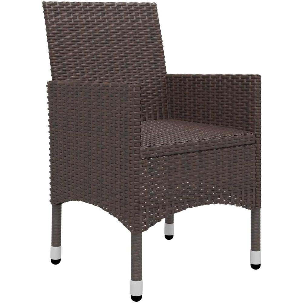 Set Mobili Da Pranzo Per Giardino 5 Pz Marrone - Foto 7